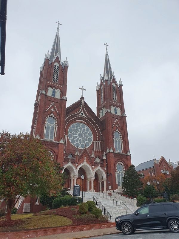 St. Joseph's Catholic Church and Marker. Click for full size. St. Joseph's Catholic Church and Marker image. Click for full size.