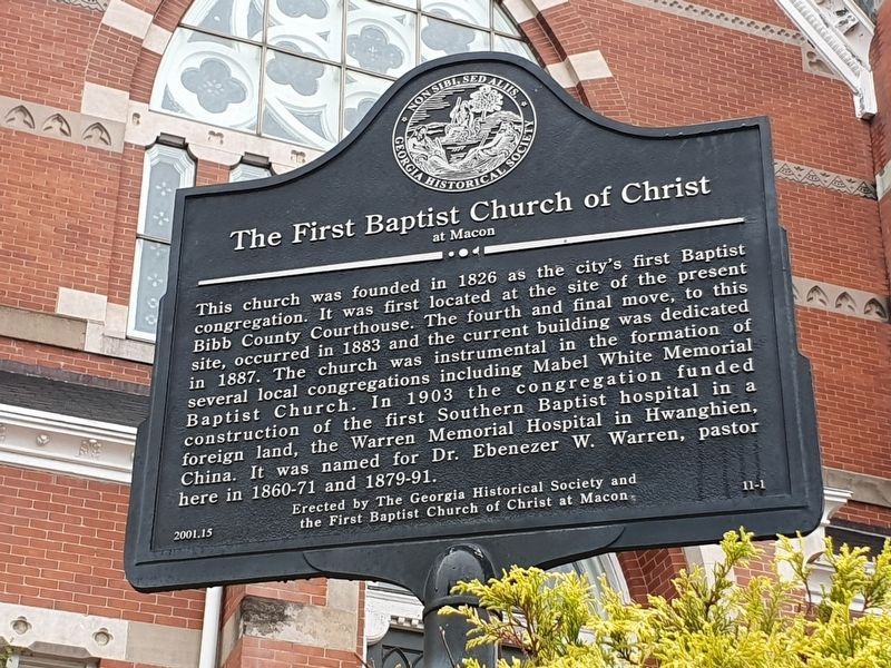 The First Baptist Church of Christ Marker image. Click for full size.