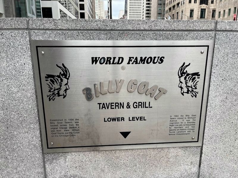 World-Famous Billy Goat Tavern & Grill Marker image. Click for full size.