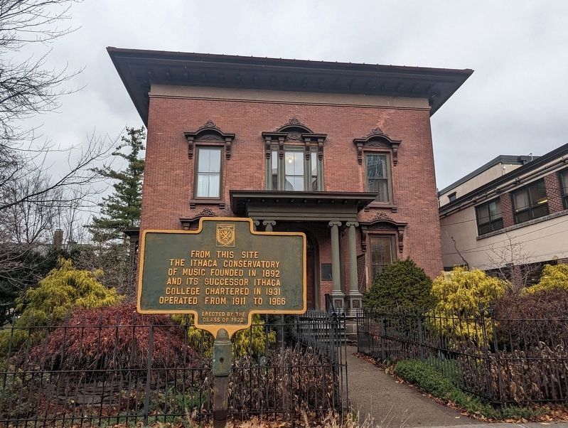 Ithaca Conservatory of Music Marker. Click for full size. Ithaca Conservatory of Music Marker image. Click for full size.