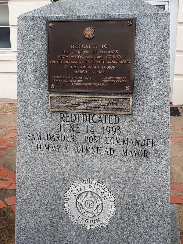 Macon and Bibb County Veterans Memorial image. Click for full size.