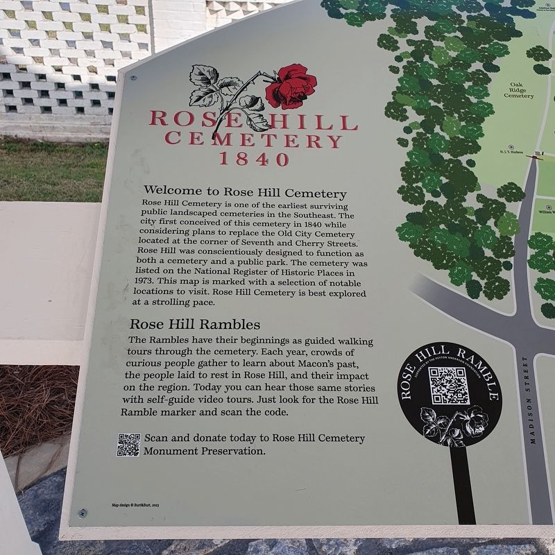 Rose Hill Cemetery Marker. Click for full size. Rose Hill Cemetery Marker image. Click for full size.