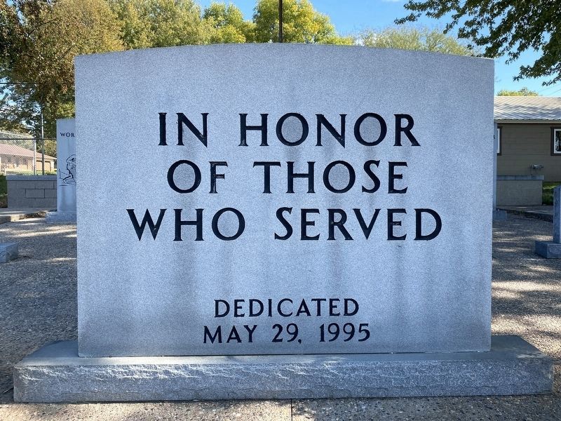 In Honor of Those Who Served Marker, Side One image. Click for full size.