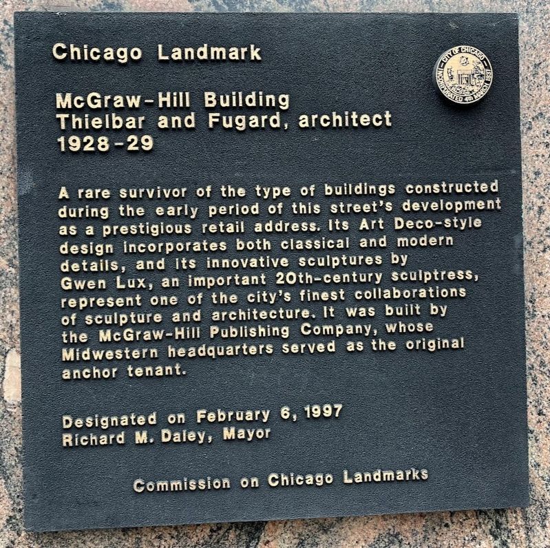 McGraw-Hill Building Marker image. Click for full size.