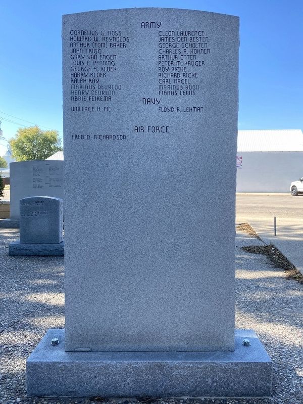 World War I Marker, Side Two image. Click for full size.