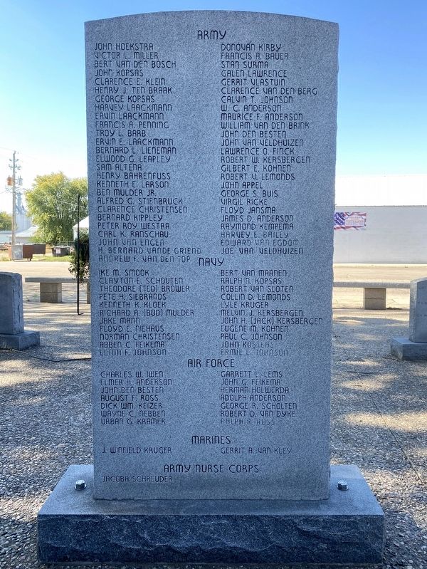 World War II Marker, Side Two image. Click for full size.