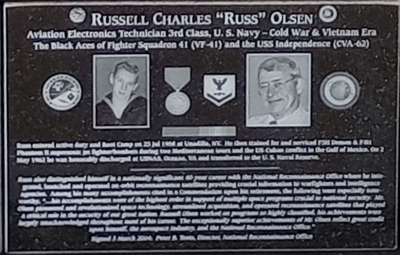 Russell Charles "Russ" Olsen Marker image. Click for full size.