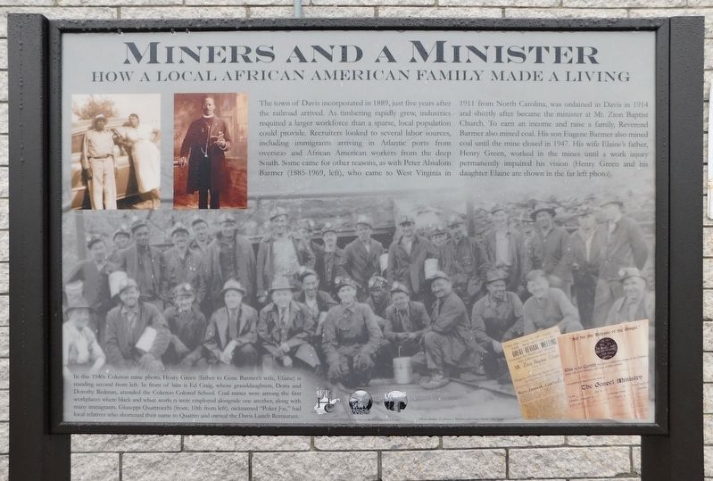 Miners and a Minister Marker image. Click for full size.