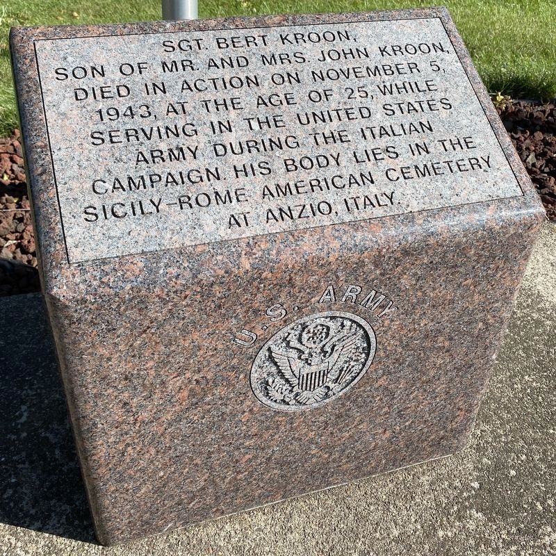 Sgt. Bert Kroon Marker image. Click for full size.