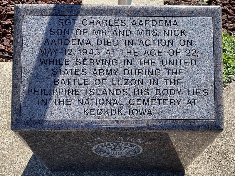 Sgt. Charles Aardema Marker image. Click for full size.