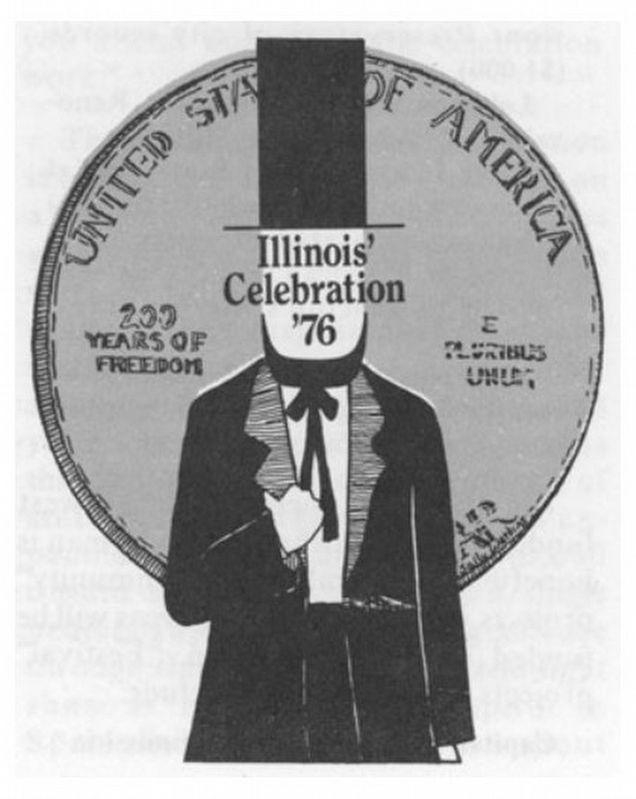 Illinois' Celebration '76 logo image. Click for full size.