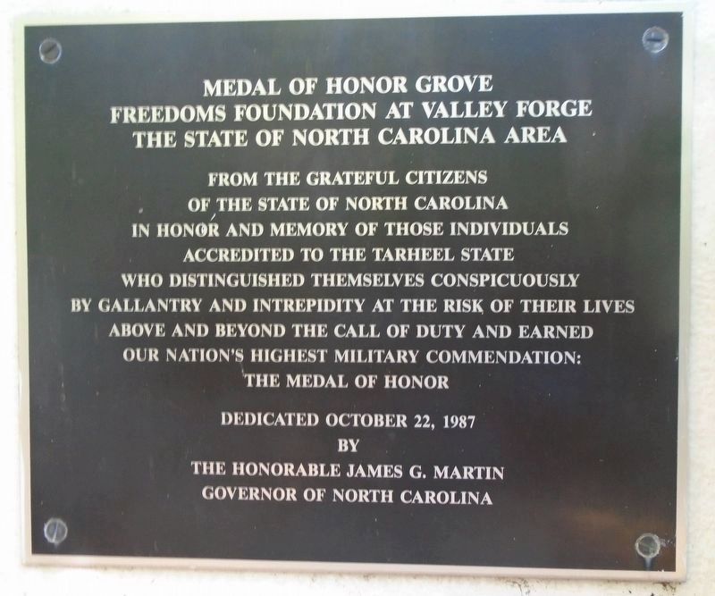 North Carolina Medal of Honor Recipients Sponsor Marker image. Click for full size.