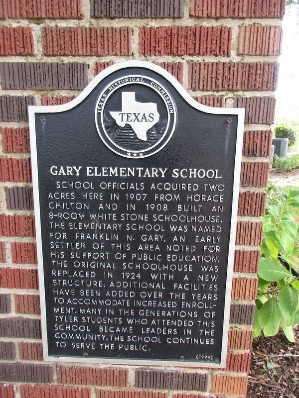 Gary Elementary School Marker image. Click for full size.