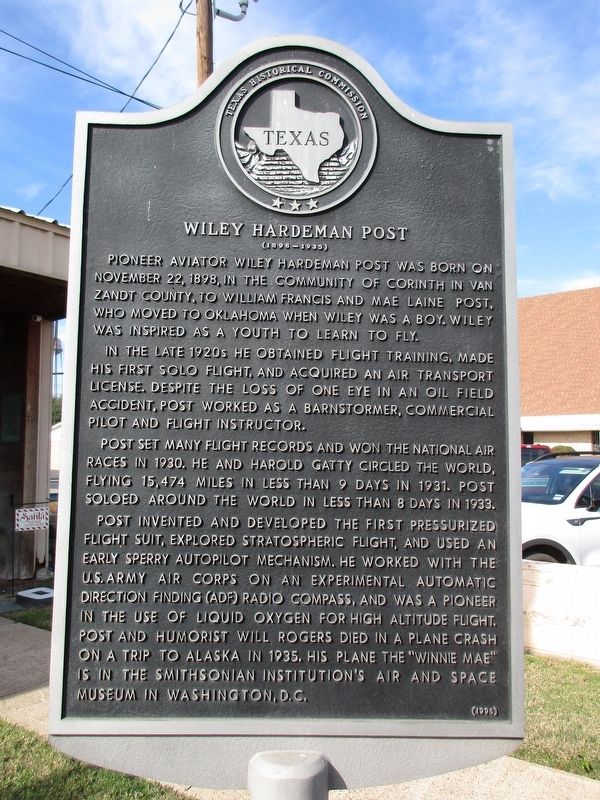 Wiley Hardeman Post Marker image. Click for full size.