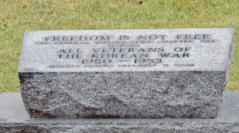 Conway County Korean War Memorial Marker. Click for full size. Conway County Korean War Memorial Marker image. Click for full size.