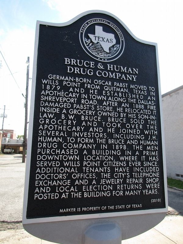 Bruce & Human Drug Company Marker image. Click for full size.
