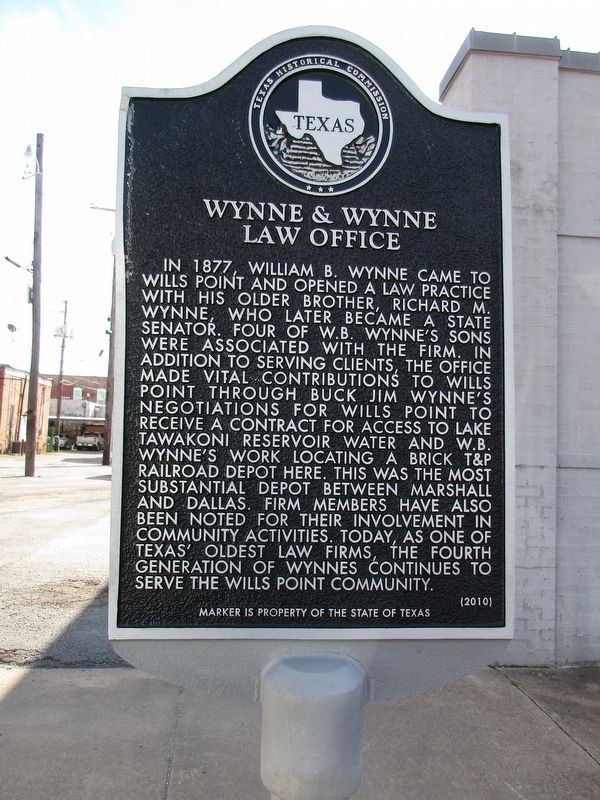 Wynne & Wynne Law Office Marker image. Click for full size.