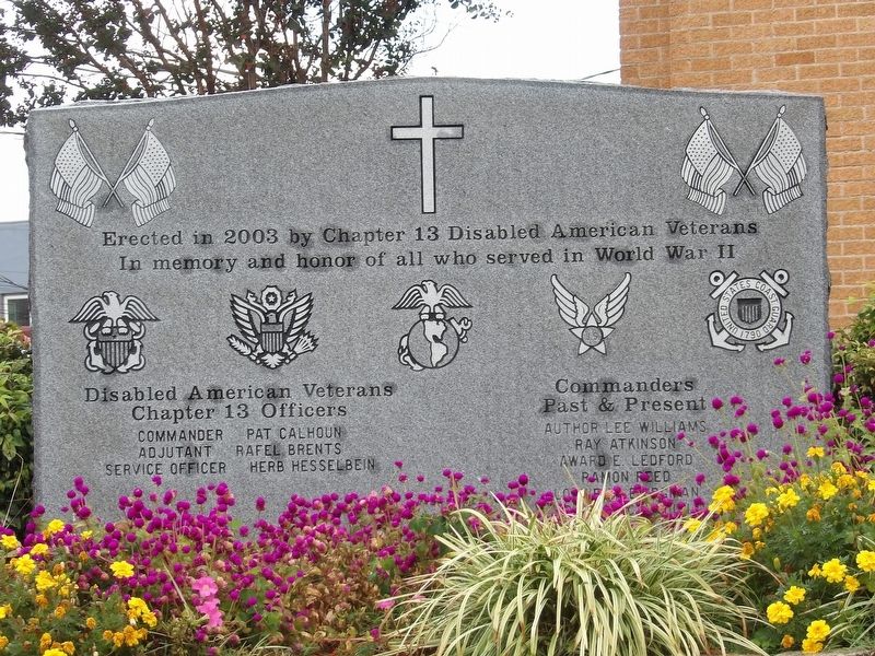 Conway County World War II Memorial Marker image. Click for full size.