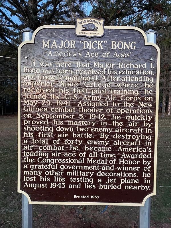 Major "Dick" Bong Marker image. Click for full size.