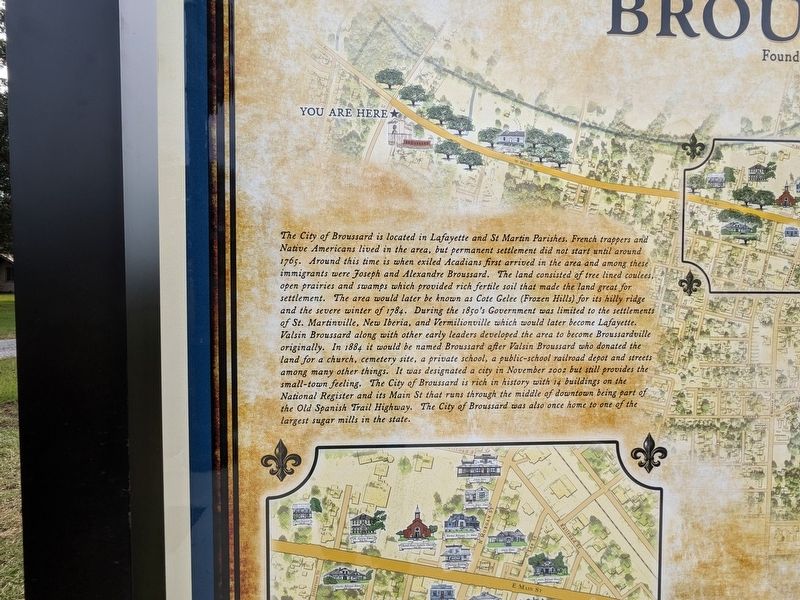 Historic Downtown Broussard Marker image. Click for full size.