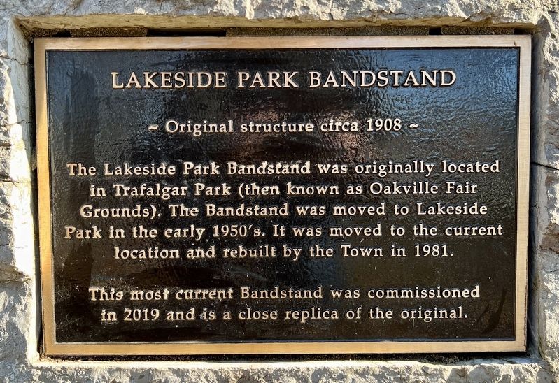 Lakeside Park Bandstand Marker image. Click for full size.
