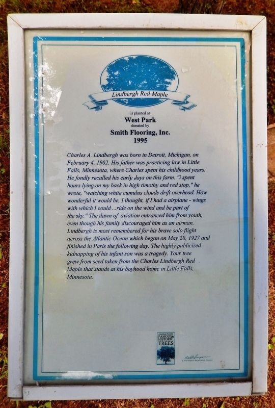 Lindbergh Red Maple Marker image. Click for full size.