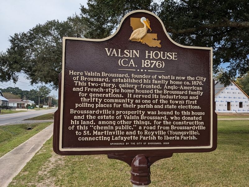 Valsin House Marker image. Click for full size.
