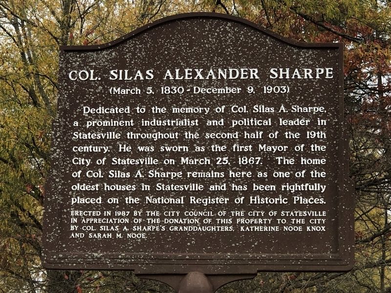 Col. Silas Alexander Sharpe Marker image. Click for full size.