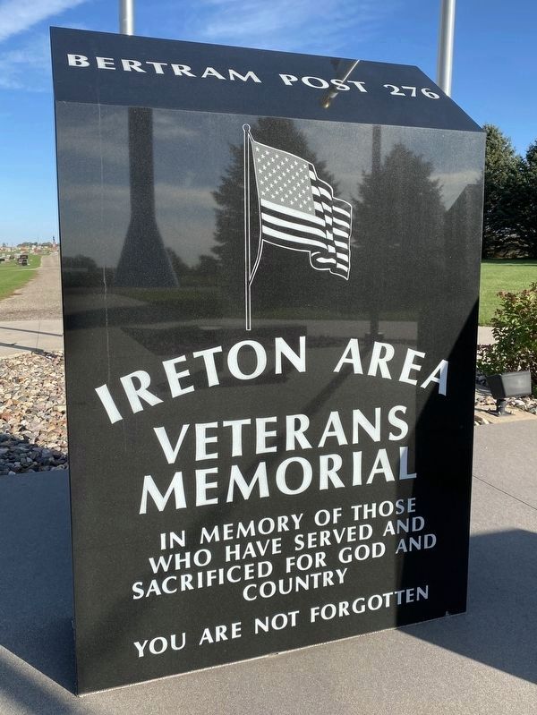 Ireton Area Veterans Memorial Marker image. Click for full size.