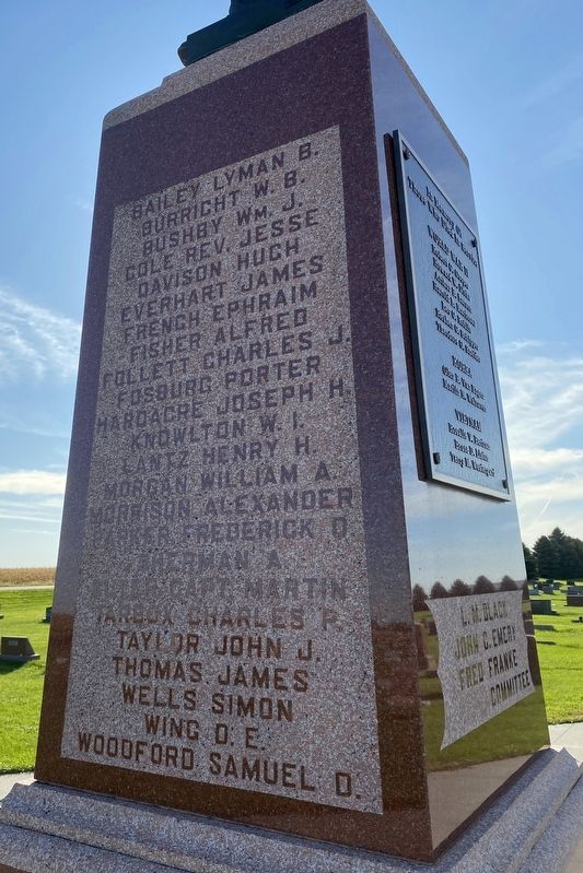 Ireton Civil War Monument, East Side image. Click for full size.