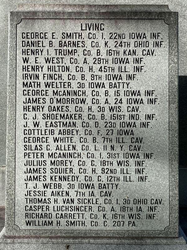 Grace Hill Civil War Veterans Monument, South Side image. Click for full size.