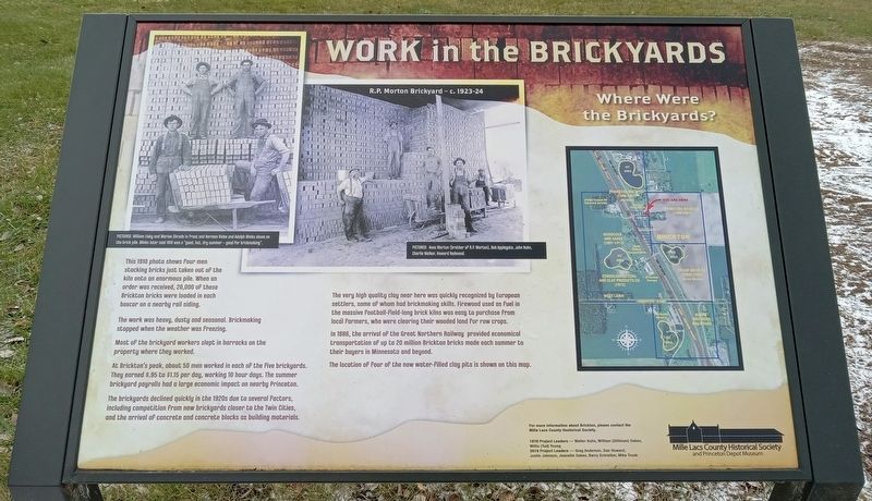 Work in the Brickyards Marker image. Click for full size.