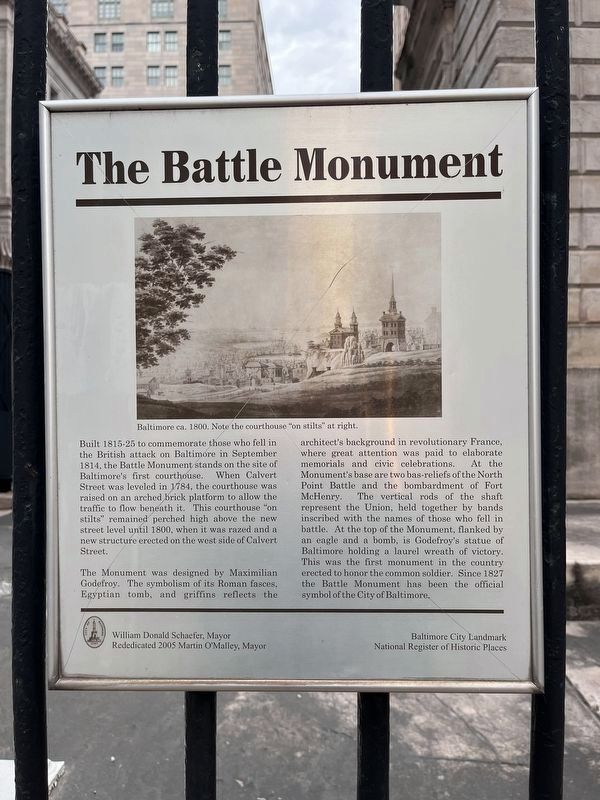 The Battle Monument Marker. Click for full size. The Battle Monument Marker image. Click for full size.