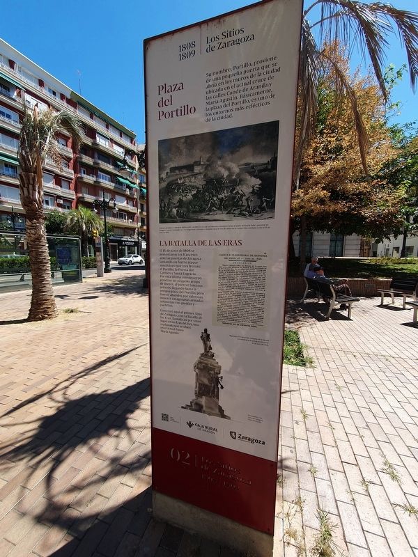 Plaza del Portillo Marker Reverse image. Click for full size.