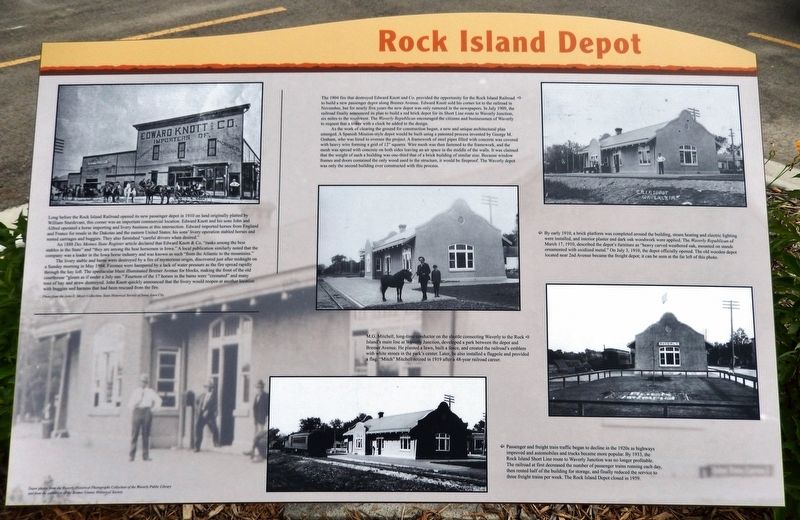 Rock Island Depot Marker image. Click for full size.
