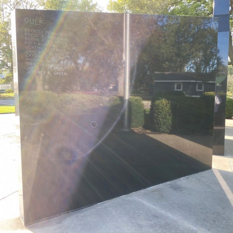 Hawarden, Iowa Veterans Memorial (second wall from right, back) image. Click for full size.