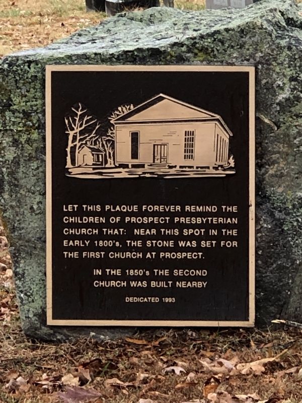 Site of First Prospect Presbyterian Church Marker image. Click for full size.