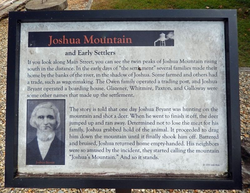 Joshua Mountain and Early Settlers Marker image. Click for full size.