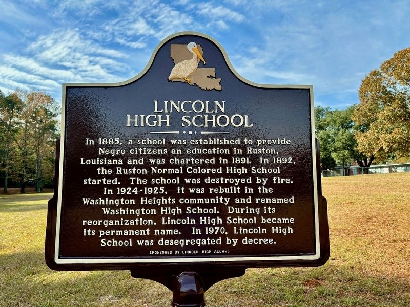 Lincoln High School Marker. Click for full size. Lincoln High School Marker image. Click for full size.