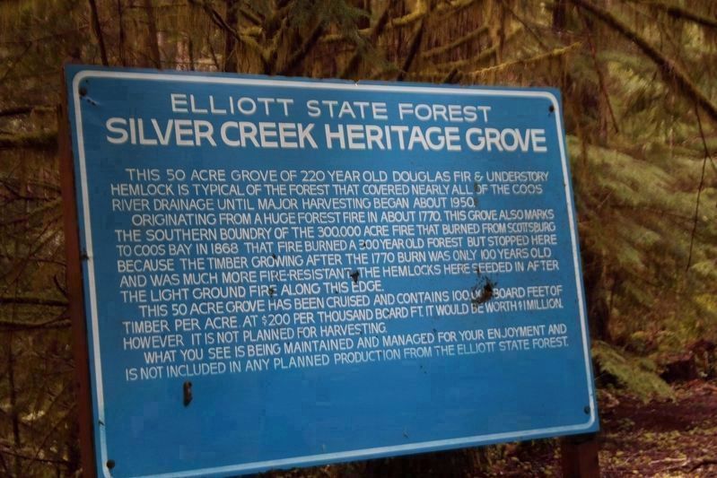 Old Elliott State Forest Jerry Phillips Reserve Marker image. Click for full size.