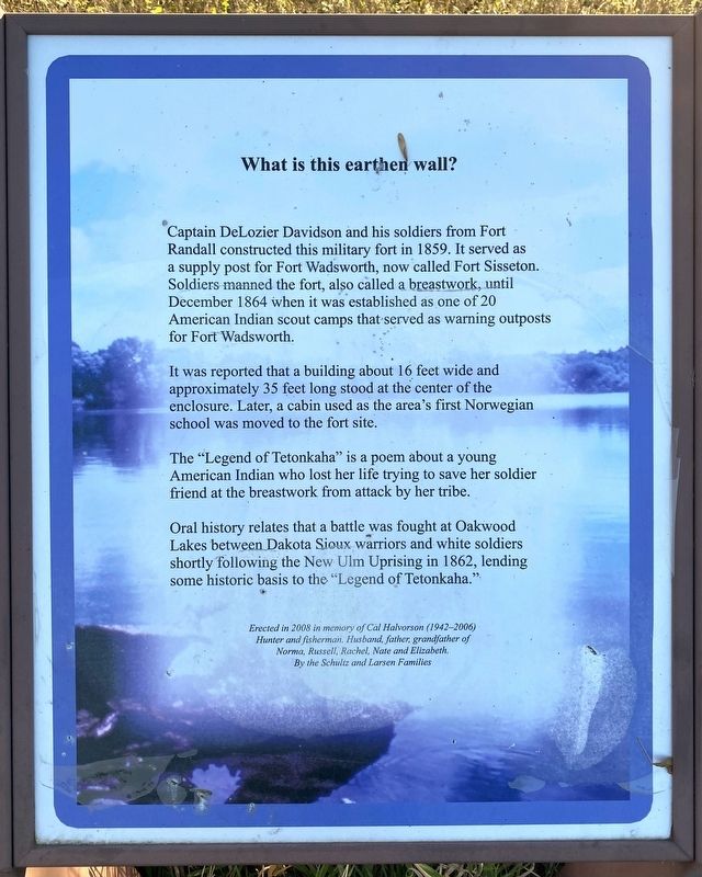 What is this earthen wall? Marker. Click for full size. What is this earthen wall? Marker image. Click for full size.