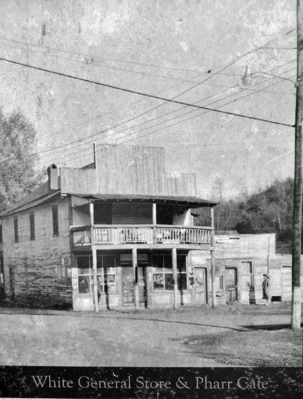 Marker detail: White General Store & Pharr Cafι. Click for full size. Marker detail: White General Store & Pharr Cafι image. Click for full size.