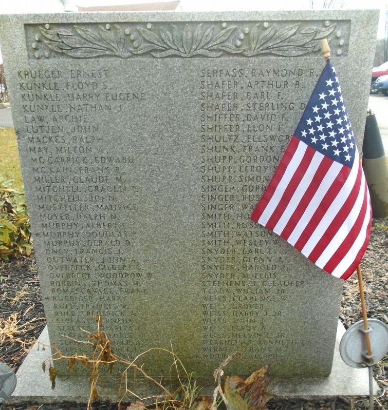 World War II Memorial Honor Roll image. Click for full size.