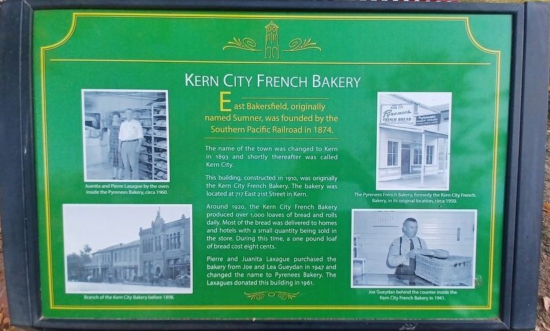 Kern City French Bakery Marker. Click for full size. Kern City French Bakery Marker image. Click for full size.