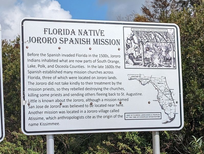 Florida Native Jororo Spanish Mission Marker image. Click for full size.
