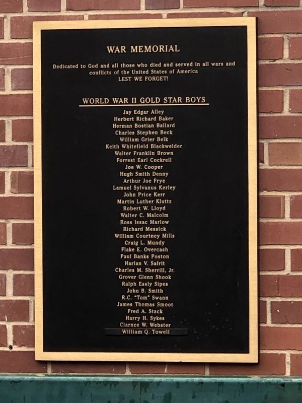 War Memorial Marker image. Click for full size.
