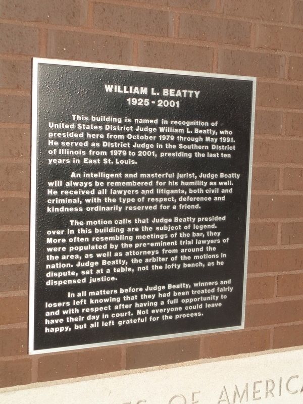 William L. Beatty Marker image. Click for full size.