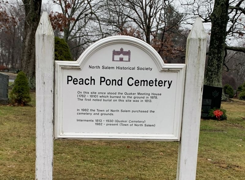 Peach Pond Cemetery Marker image. Click for full size.