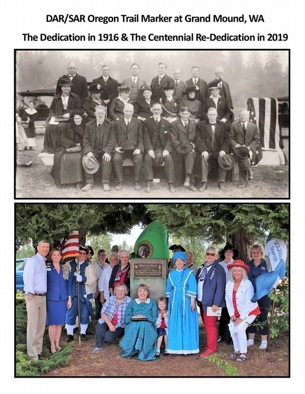 Photos from the 1916 dedication and the 2019 dedication image. Click for full size.