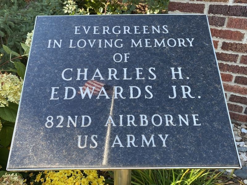 Memorial Evergreens Marker. Click for full size. Memorial Evergreens Marker image. Click for full size.